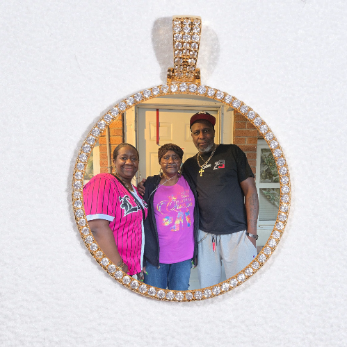 MEDIUM 3D CIRCLE CUSTOM PICTURE PENDANT