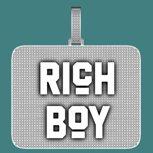 CUSTOM LETTER NECKLACE 3D BIG SQUARE