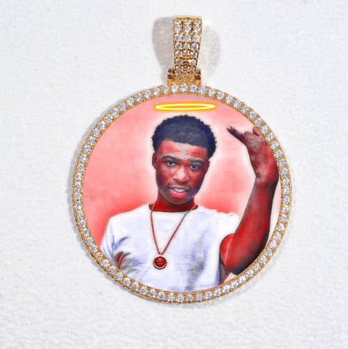 MEDIUM 3D CIRCLE CUSTOM PICTURE PENDANT