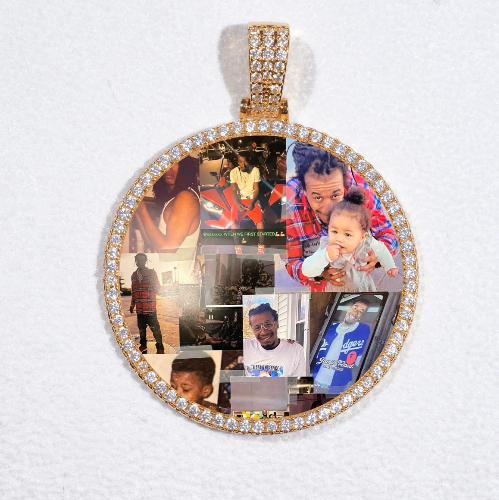 MEDIUM 3D CIRCLE CUSTOM PICTURE PENDANT