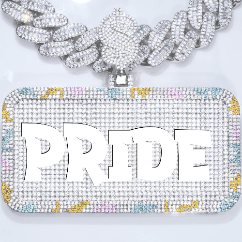 CUSTOM LETTER NECKLACE 3D COLORFUL SQUARE
