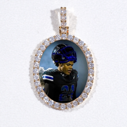 3D Oval Custom Picture Pendant