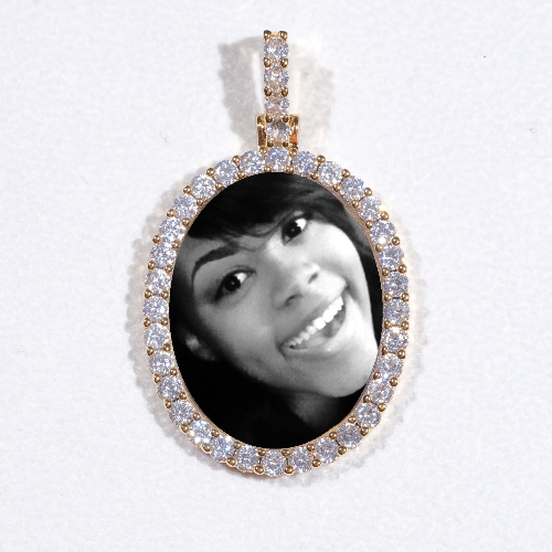 3D Oval Custom Picture Pendant
