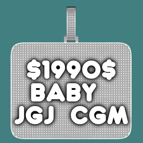 CUSTOM LETTER NECKLACE 3D BIG SQUARE
