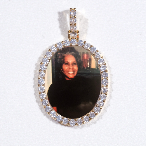 3D Oval Custom Picture Pendant