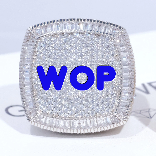 CUSTOM LETTER 3D ICED RING