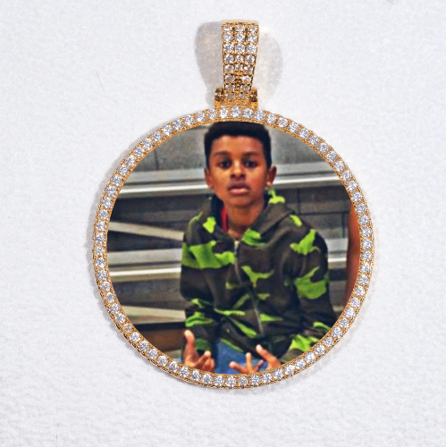 MEDIUM 3D CIRCLE CUSTOM PICTURE PENDANT