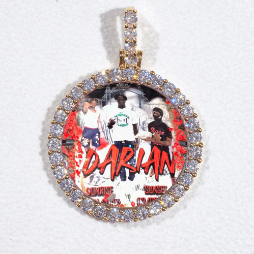 3D CIRCLE CUSTOM PICTURE PENDANT SMALL SIZE