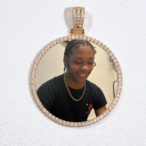 MEDIUM 3D CIRCLE CUSTOM PICTURE PENDANT