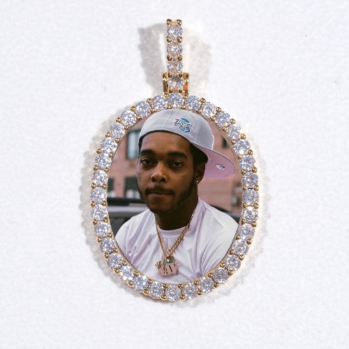 3D Oval Custom Picture Pendant