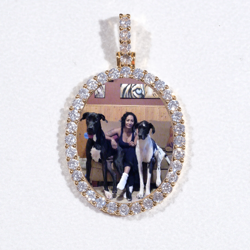 3D Oval Custom Picture Pendant