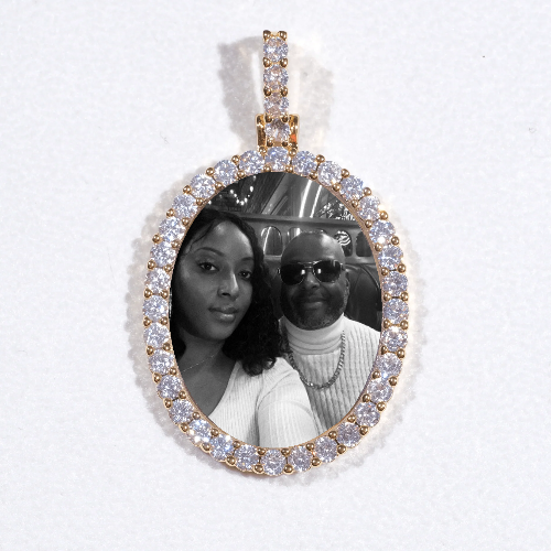 3D Oval Custom Picture Pendant