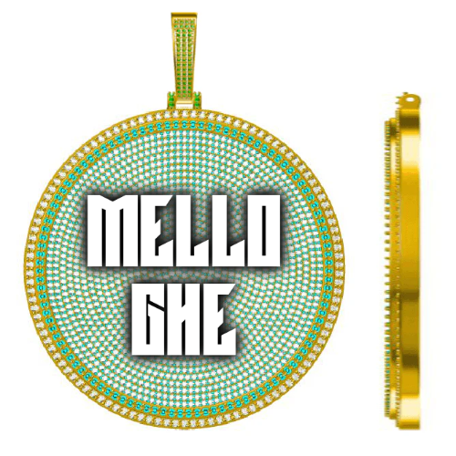 CUSTOM LETTER NECKLACE 3D BIG DISC
