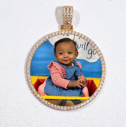 MEDIUM 3D CIRCLE CUSTOM PICTURE PENDANT