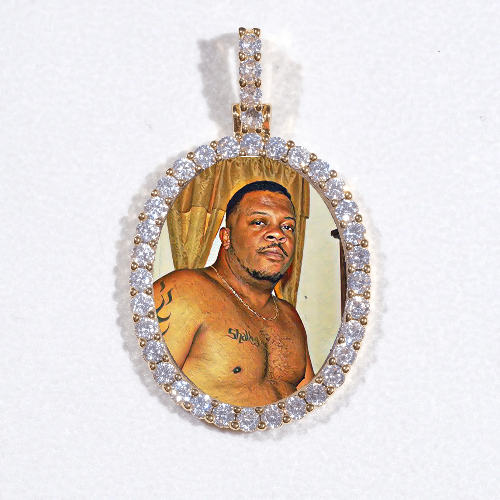 3D Oval Custom Picture Pendant
