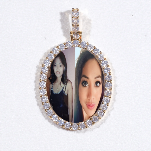 3D Oval Custom Picture Pendant