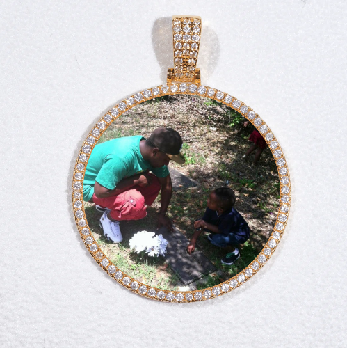 MEDIUM 3D CIRCLE CUSTOM PICTURE PENDANT