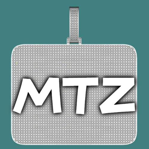 CUSTOM LETTER NECKLACE 3D BIG SQUARE
