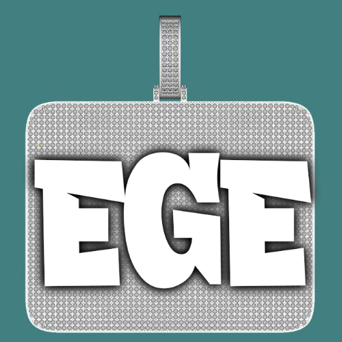 CUSTOM LETTER NECKLACE 3D BIG SQUARE