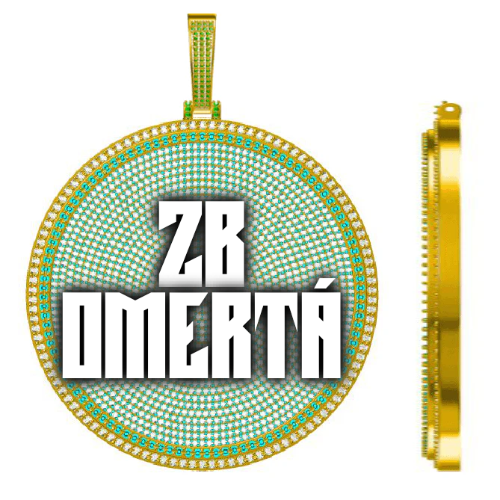 CUSTOM LETTER NECKLACE 3D BIG DISC