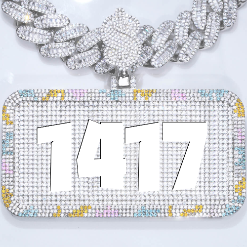 CUSTOM LETTER NECKLACE 3D COLORFUL SQUARE