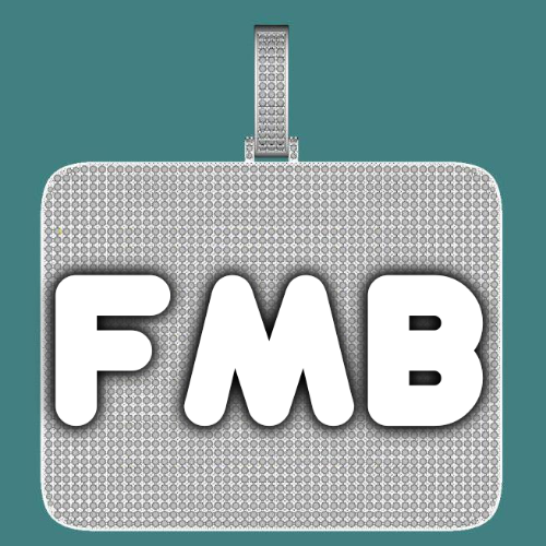 CUSTOM LETTER NECKLACE 3D BIG SQUARE