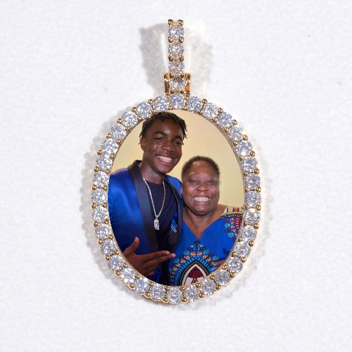 3D Oval Custom Picture Pendant