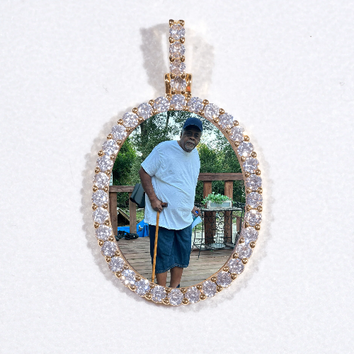 3D Oval Custom Picture Pendant