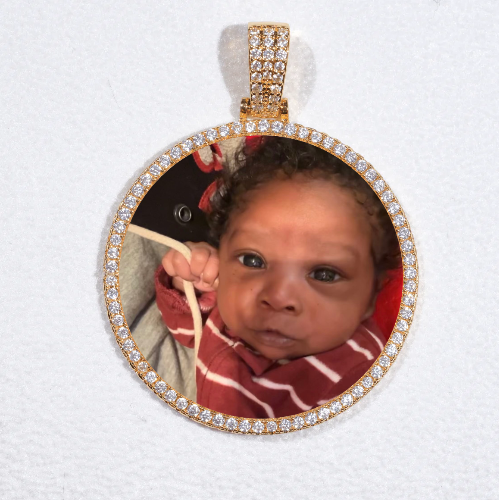 MEDIUM 3D CIRCLE CUSTOM PICTURE PENDANT