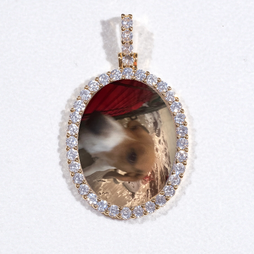 3D Oval Custom Picture Pendant