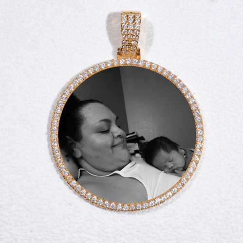 MEDIUM 3D CIRCLE CUSTOM PICTURE PENDANT