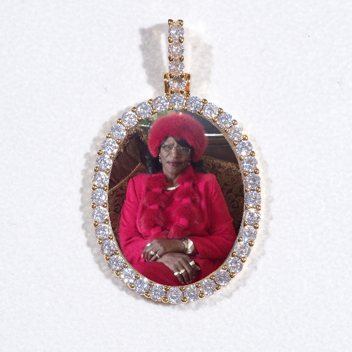 3D Oval Custom Picture Pendant