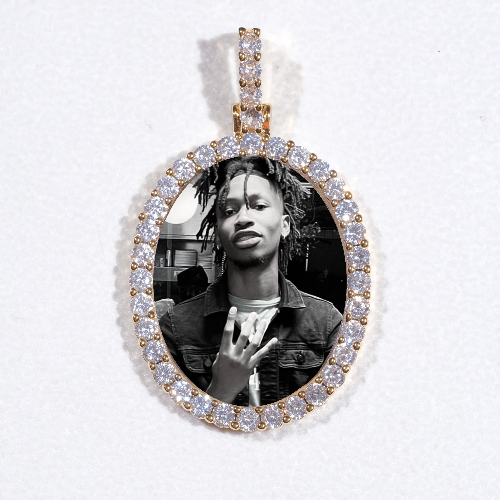 3D Oval Custom Picture Pendant