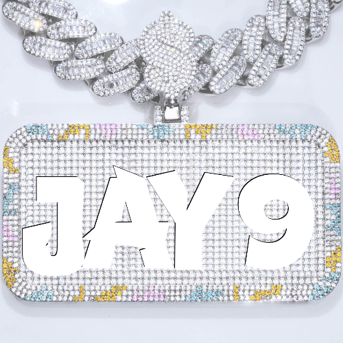 CUSTOM LETTER NECKLACE 3D COLORFUL SQUARE