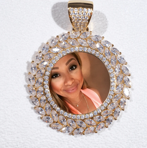 Large 3D Wheat Ear Custom Picture Pendant