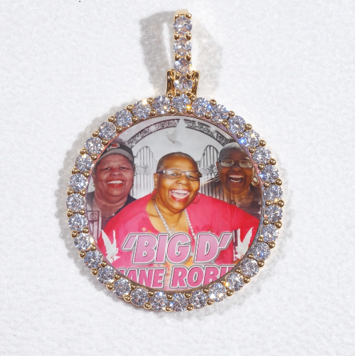 3D CIRCLE CUSTOM PICTURE PENDANT SMALL SIZE
