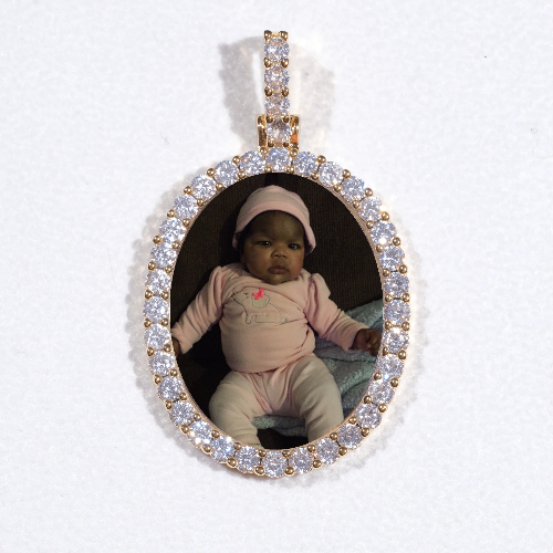 3D Oval Custom Picture Pendant