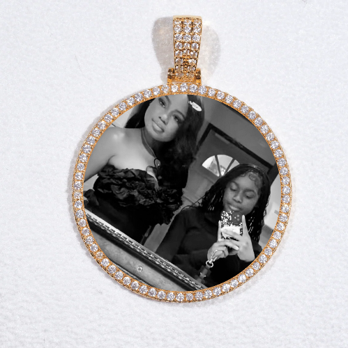 MEDIUM 3D CIRCLE CUSTOM PICTURE PENDANT