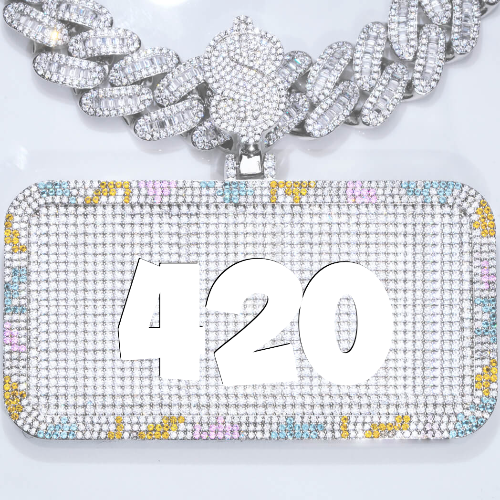 CUSTOM LETTER NECKLACE 3D COLORFUL SQUARE