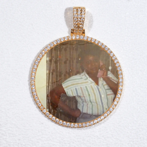 MEDIUM 3D CIRCLE CUSTOM PICTURE PENDANT