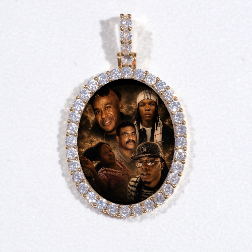3D Oval Custom Picture Pendant