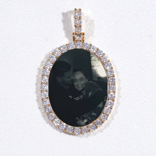 3D Oval Custom Picture Pendant