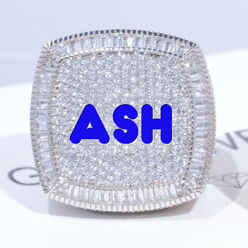 CUSTOM LETTER 3D ICED RING