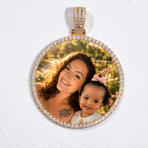 MEDIUM 3D CIRCLE CUSTOM PICTURE PENDANT