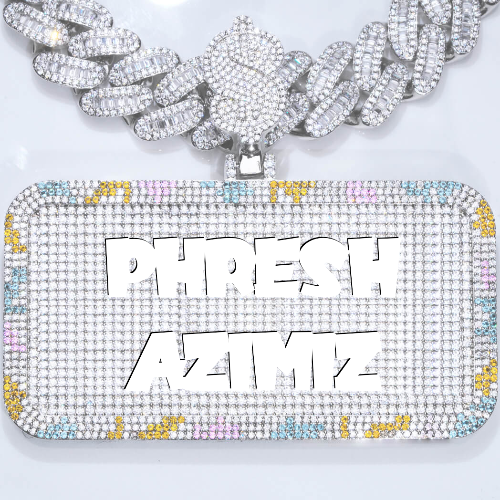 CUSTOM LETTER NECKLACE 3D COLORFUL SQUARE