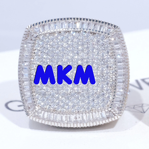 CUSTOM LETTER 3D ICED RING