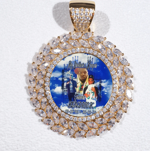 Large 3D Wheat Ear Custom Picture Pendant