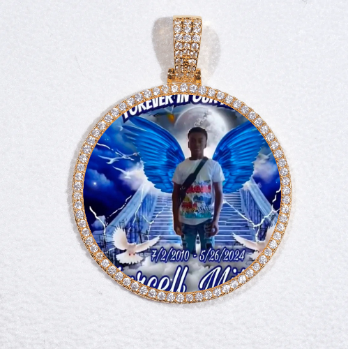 MEDIUM 3D CIRCLE CUSTOM PICTURE PENDANT