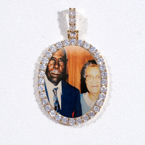 3D Oval Custom Picture Pendant