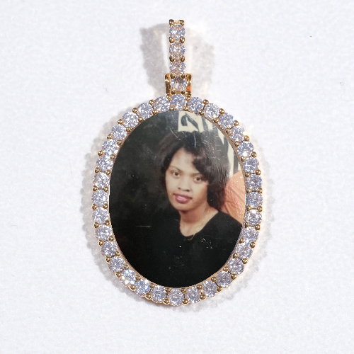 3D Oval Custom Picture Pendant